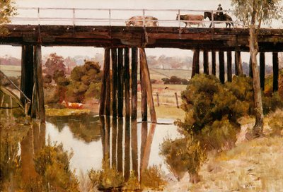 Mañana de invierno después de la lluvia, Gardiners Creek de Tom Roberts